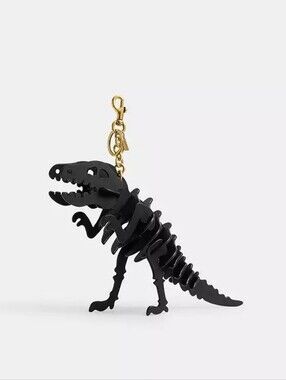Coach Large Rexy Skeleton Dinosaur Bag Charm Black